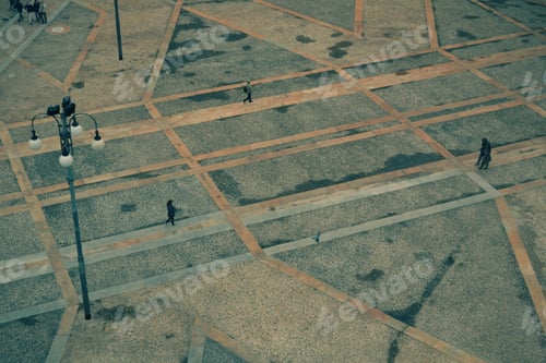 Preview: People Crossing Square