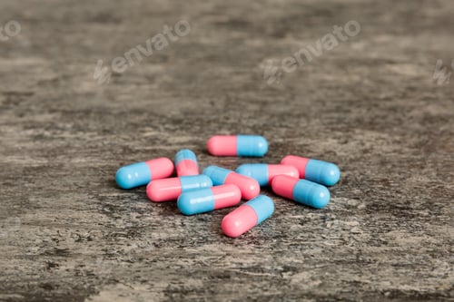 Preview: Collection Of Various Medical Tablets And Pills. Assorted pharmaceutical medicine pills