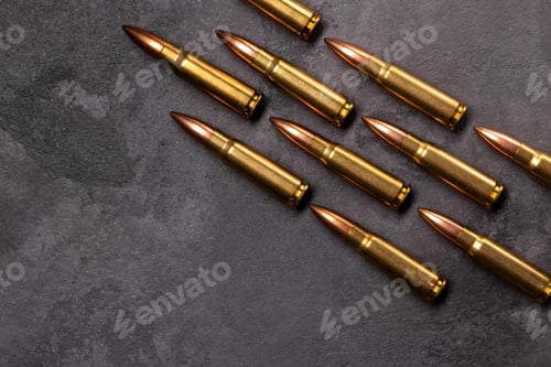 Preview: Bullets on gray background with copy space