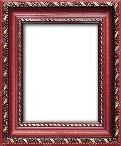 Preview: Empty picture frame with a free place inside, isolated on white