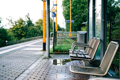 Preview: Empty train station in Germany.