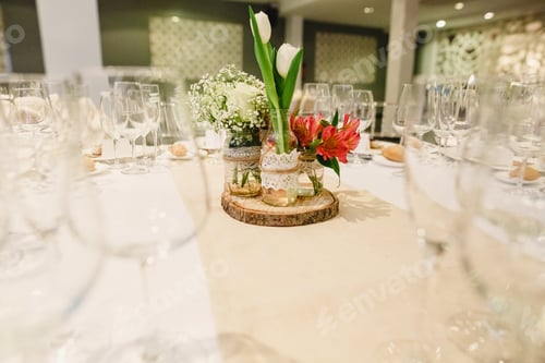 Preview: Beautiful centerpieces with vintage decoration for weddings.