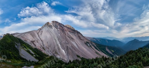 Preview: Breathtaking Mountain Scenery with Clear Skies and Verdant Forest, BC, Canada