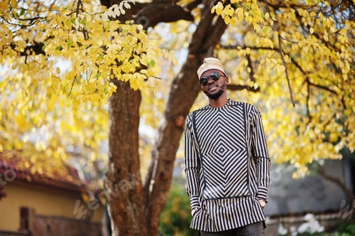 Preview: Portrait of stylish black african american man