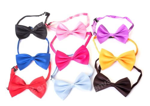 Preview: Colorful Bow Ties Isolated on White Background