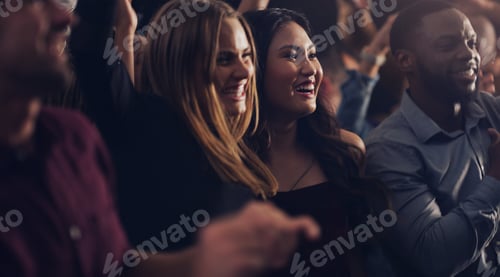 Preview: Theyre ready for 2020. Cropped shot of a group of young friends dancing together in a nightclub.