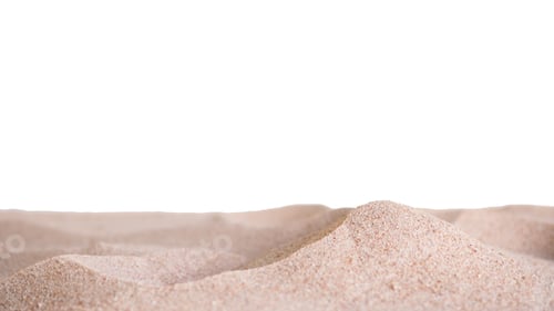 Preview: Pile Sand Isolatd on White Background.
