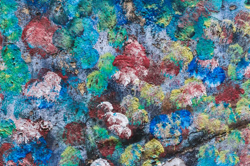 Preview: Colorful painted watercolor texture of wall, modern art