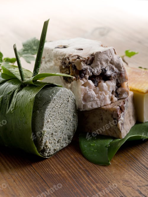 Preview: variety of natural aromatic homemade soap, with vanilla, honey, dried grape, coffee