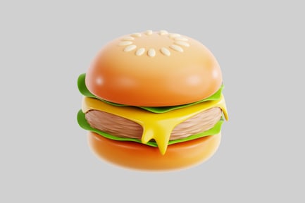 Preview: 3D Junk Food Burger