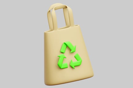 Preview: Eco-Friendly Tote Bag With Recycling Symbol
