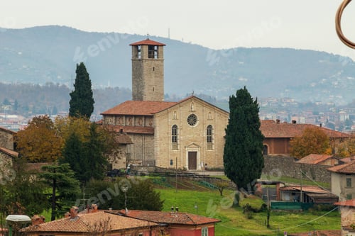 Preview: San Nicola church with landscape view on a gloomy day