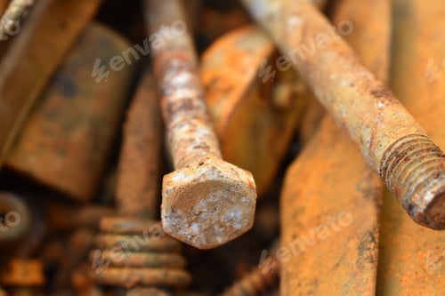 Preview: Dirty old rusty tools texture background.