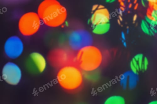 Preview: Abstract Outline Of Light- Colored Circles Bokeh. Blurred Background