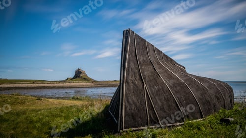 Preview: Closeup of a boat shed at the Holy Island of Lindisfarne, United Kingdom