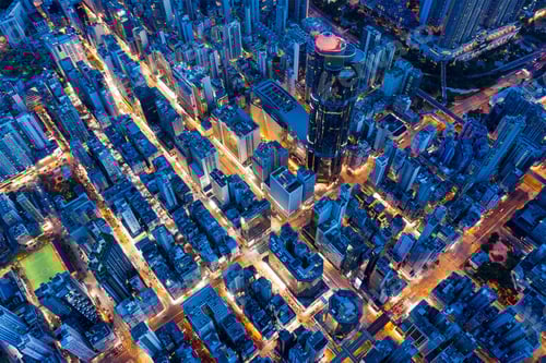 Preview: Mong Kok, Hong Kong 26 July 2020: Top view of Hong Kong evening