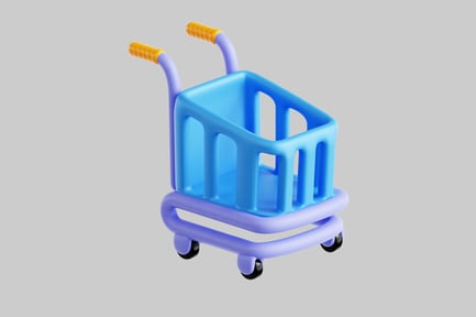 Preview: Shopping cart finance concept illustration