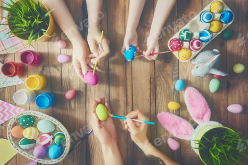 Preview: family preparing for Easter