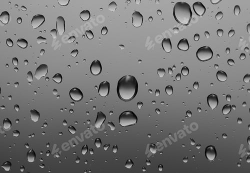 Preview: Water drops on gray background closeup