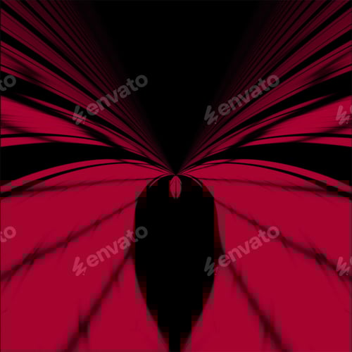 Preview: Abstract symmetry art in red and black
