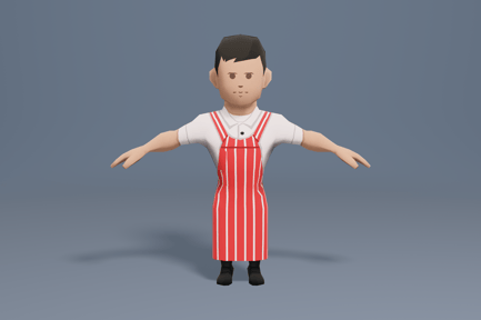 Preview: Butcher man in apron