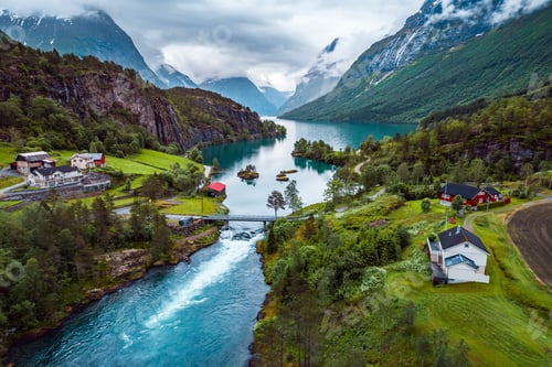 Preview: Beautiful Nature Norway aerial photography.