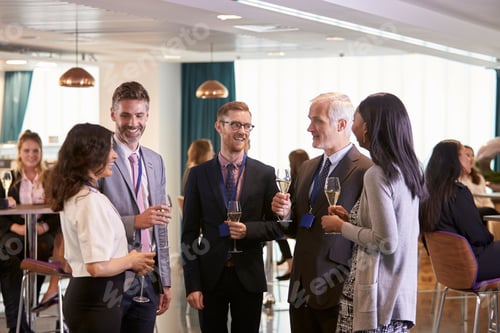 Preview: Delegates Networking At Conference Drinks Reception