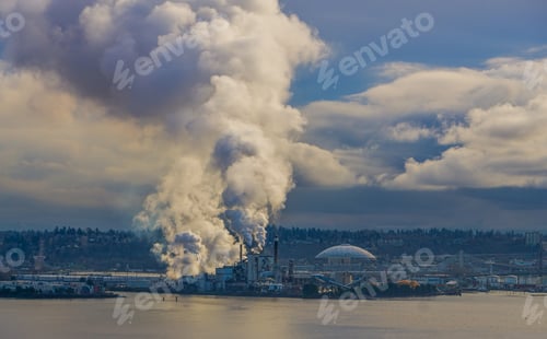 Preview: Steam Rises From A Factory Near The Port Of Tacoma.