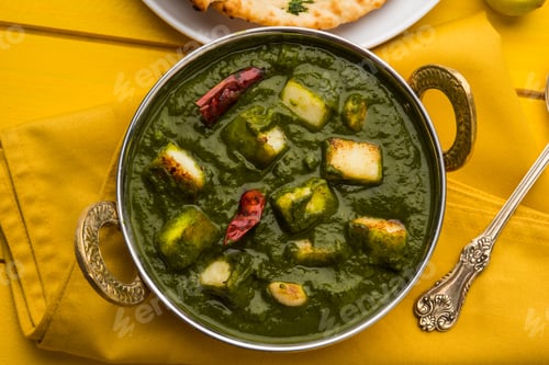 Preview: Indian style Palak Paneer Or Spinack Cottage Cheese Curry