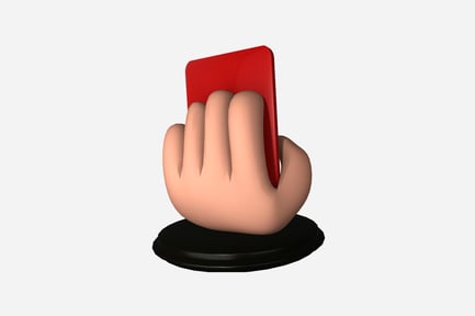 Preview: Red Card Clean 3D Illustration