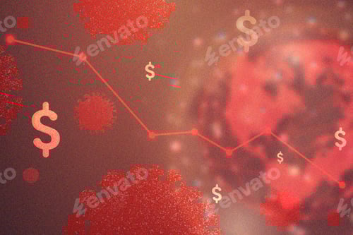 Preview: Red Graph Declining with Covid Virus and Money