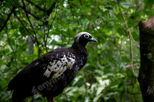 Preview: Black-fronted Piping Guan or Jacutinga at Parque das Aves - Foz do Iguacu, Parana, Brazil