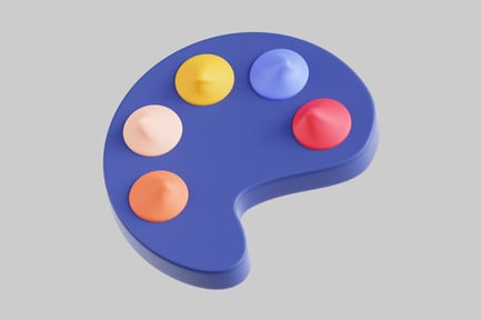 Preview: Artist palette with paints