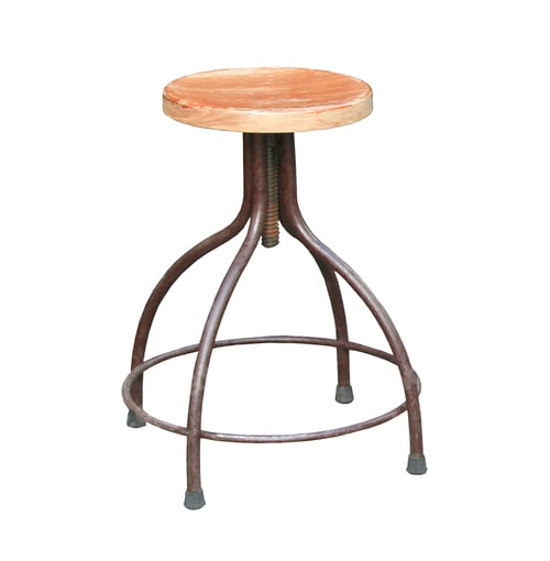 Preview: Wooden chairs and round table isolated on white background