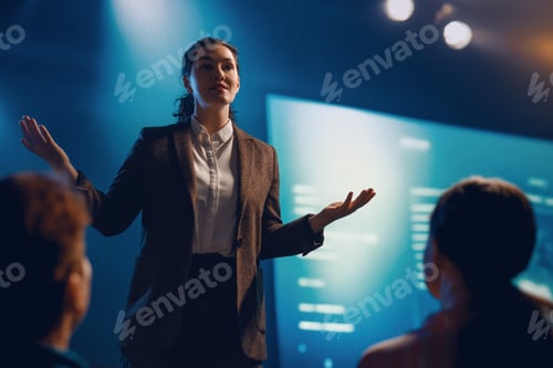 Preview: woman is speaking about technologies