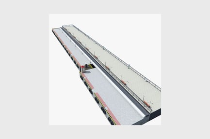 Preview: Elevated platform with railing and benches
