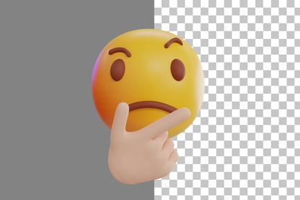 Preview: Thinking Emoji 3D Icon