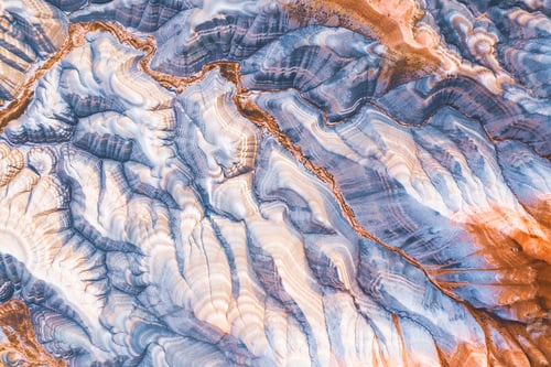 Preview: Colorful sand dunes of Ankara from aerial view.