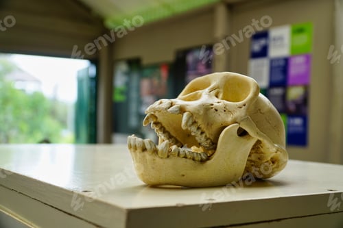 Preview: Closeup of a prehistoric human skull