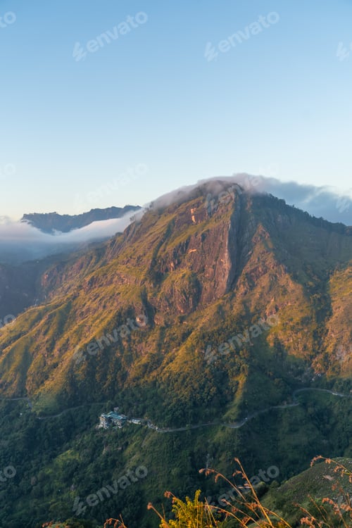 Preview: Little Adam's Peak landscape during a stunning sunrise in Ella, Sri Lanka