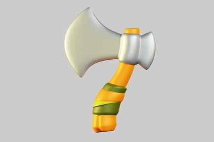 Preview: Cartoon adventure hand axe