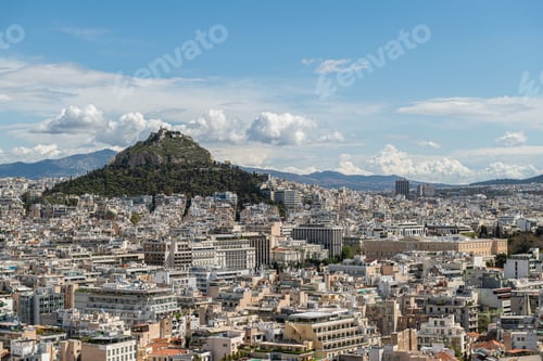 Preview: Athens cityscape with Lycabettus Hill
