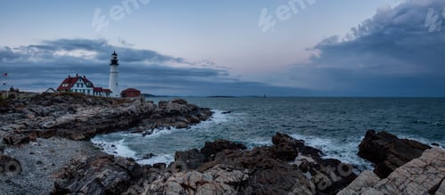 Preview: Panoramic view of Portland Head Lighthouse