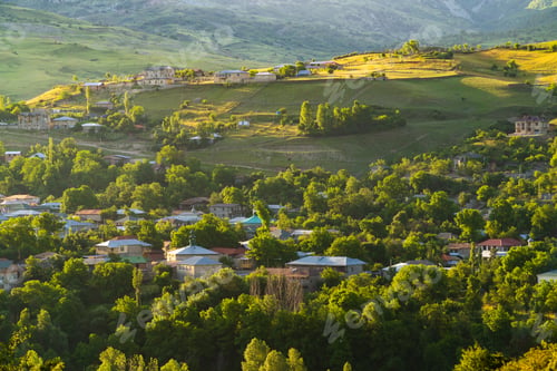 Preview: Mountain village Lahij in the morning sunlight