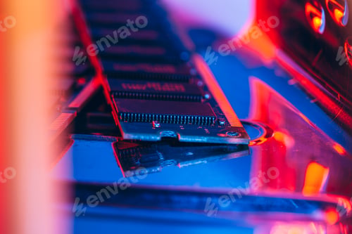Preview: computer random access memory RAM close up