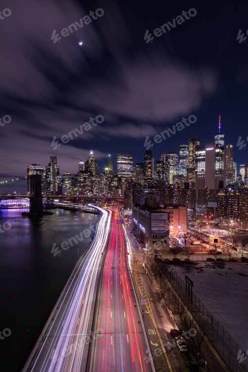 Preview: Aerial Night View of Manhattan