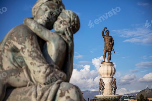 Preview: North Macedonia located by the Vardar River. Skopje
