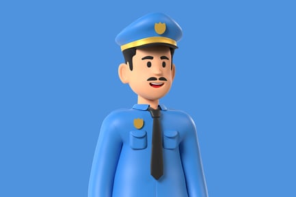 Preview: Police officer illustration.