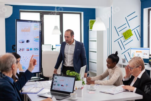 Preview: Angry screaming executive corporate in conference meeting room