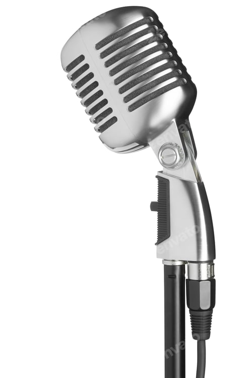 Preview: professional microphone isolated on white
